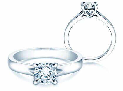 Verlovingsring Romance in 14K witgoud met diamant 1,00ct G/SI