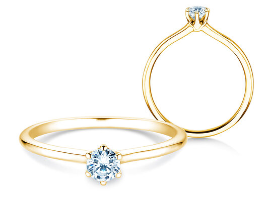 Verlovingsring Royal in 9K witgoud met diamant 0,25ct H/SI