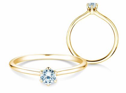 Verlovingsring Royal in 14K geelgoud met diamant 0,25ct H/SI