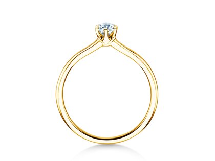 Verlovingsring Royal in 14K geelgoud met diamant 0,30ct G/SI