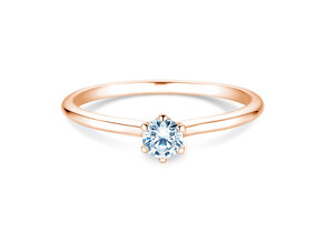 Verlovingsring Royal in 14K roségoud met diamant 0,30ct G/SI