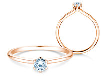 Verlovingsring Royal in 14K roségoud met diamant 0,30ct G/SI