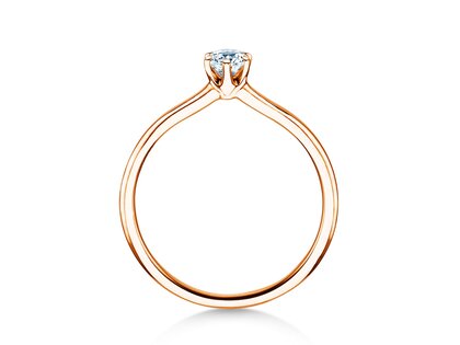 Verlovingsring Royal in 14K roségoud met diamant 0,30ct G/SI