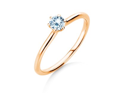 Verlovingsring Royal in 14K roségoud met diamant 0,30ct G/SI