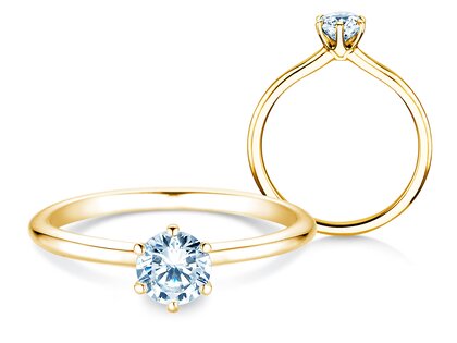 Verlovingsring Royal in 9K geelgoud met Lab-grown diamant 0,50ct E/VS