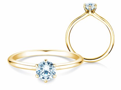 Verlovingsring Royal in 14K geelgoud met diamant 0,50ct G/SI