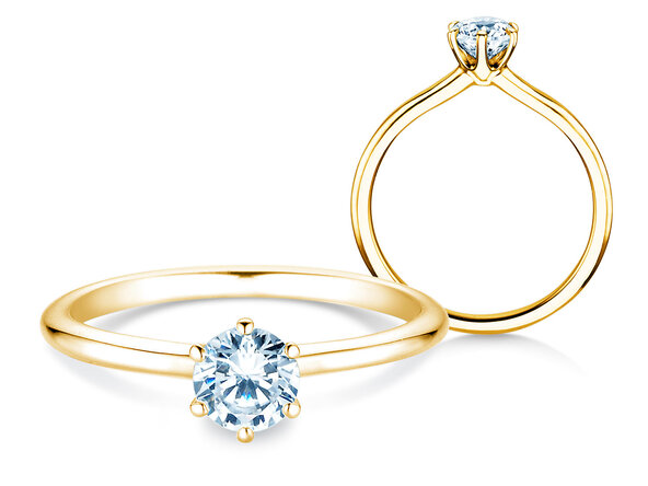 Verlovingsring Royal in 9K geelgoud met Lab-grown diamant 0,50ct E/VS