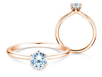 Verlovingsring Royal in 18K roségoud met diamant 0,60ct G/SI