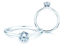 Verlovingsring Royal in 18K witgoud met diamant 0,60ct G/SI