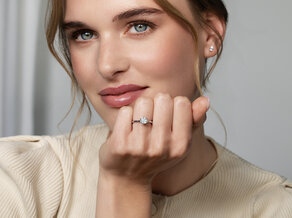Verlovingsring Royal in 9K witgoud met diamant 1,00ct H/SI