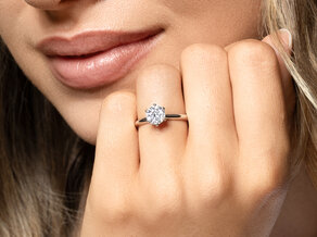 Verlovingsring Royal in 9K witgoud met diamant 1,00ct H/SI