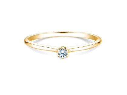 Verlovingsring Royal in 14K geelgoud met diamant 0,05ct H/SI