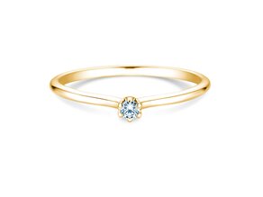 Verlovingsring Royal in 14K geelgoud met diamant 0,05ct H/SI