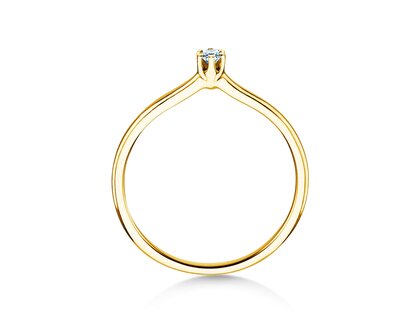 Verlovingsring Royal in 14K geelgoud met diamant 0,05ct H/SI