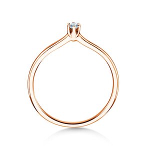 Verlovingsring Royal in 9K roségoud met diamant 0,05ct H/SI