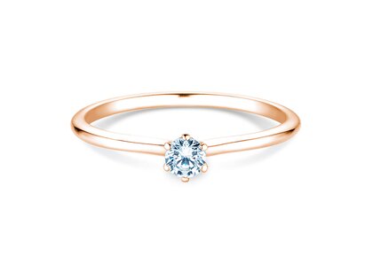 Verlovingsring Royal in 9K roségoud met diamant 0,15ct D/IF