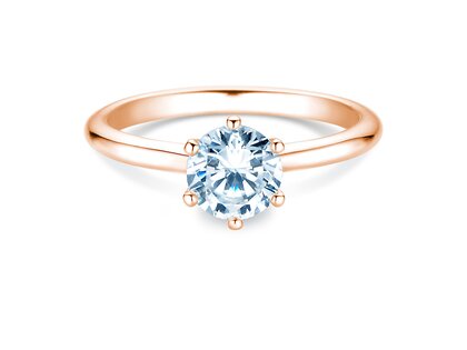 Verlovingsring Royal in 9K roségoud met diamant 1,00ct H/SI