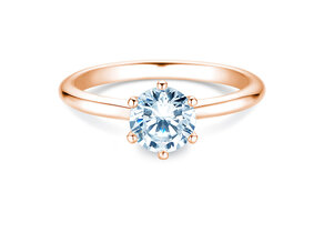 Verlovingsring Royal in 9K roségoud met diamant 1,00ct H/SI