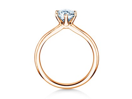 Verlovingsring Royal in 9K roségoud met diamant 1,00ct H/SI