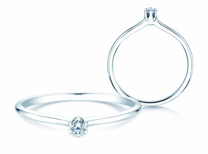 Verlovingsring Royal in 14K witgoud met diamant 0,05ct H/SI