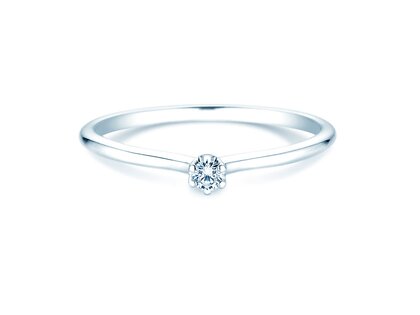 Verlovingsring Royal in 14K witgoud met diamant 0,05ct H/SI