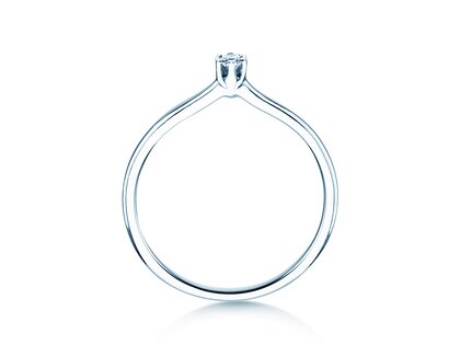 Verlovingsring Royal in 14K witgoud met diamant 0,05ct H/SI