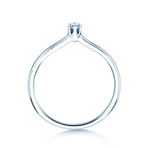 Verlovingsring Royal in 14K witgoud met diamant 0,05ct H/SI