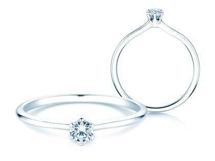 Verlovingsring Royal in zilver 925/- met Lab-grown diamant 0,15ct E/VS