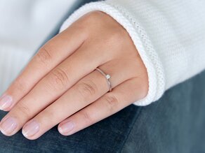 Verlovingsring Royal in zilver 925/- met diamant 0,10ct G/SI
