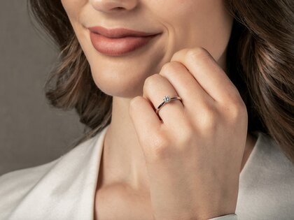 Verlovingsring Royal in 14K roségoud met diamant 0,30ct G/SI