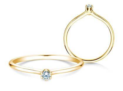 Verlovingsring Royal in 14K geelgoud met diamant 0,05ct G/SI