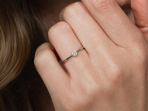 Verlovingsring Spirit in 9K roségoud met diamant 0,15ct H/SI