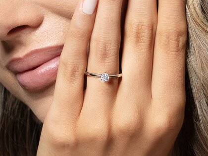 Verlovingsring Spirit in 18K witgoud met diamant 0,25ct H/SI