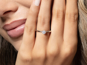 Verlovingsring Spirit in 18K witgoud met diamant 0,25ct H/SI