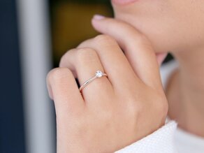 Verlovingsring Spirit in 18K witgoud met diamant 0,25ct H/SI