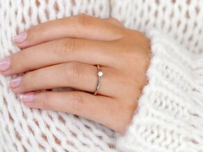 Verlovingsring Spirit in zilver 925/- met diamant 0,15ct G/VS