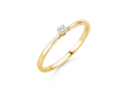 Verlovingsring Surprise in 14K geelgoud met diamant 0,05ct H/SI