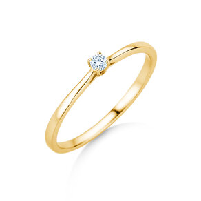 Verlovingsring Surprise in 14K geelgoud met diamant 0,05ct H/SI