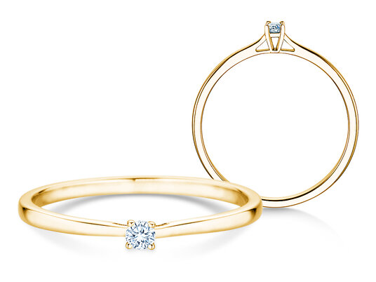 Verlovingsring Surprise in zilver 925/- met diamant 0,05ct H/SI