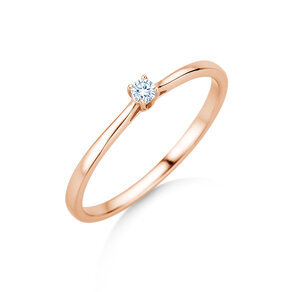 Verlovingsring Surprise in 9K roségoud met diamant 0,05ct G/SI