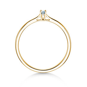Verlovingsring Surprise in 14K geelgoud met diamant 0,05ct H/SI