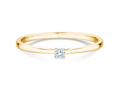 Verlovingsring Surprise in 14K geelgoud met diamant 0,05ct H/SI