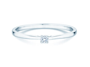 Verlovingsring Surprise in 14K witgoud met diamant 0,05ct H/SI