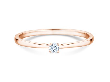 Verlovingsring Surprise in 9K roségoud met diamant 0,05ct G/SI
