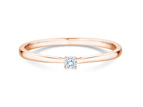 Verlovingsring Surprise in 9K roségoud met diamant 0,05ct G/SI