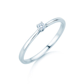 Verlovingsring Surprise in 14K witgoud met diamant 0,05ct H/SI