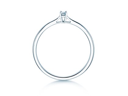 Verlovingsring Surprise in 14K witgoud met diamant 0,05ct H/SI