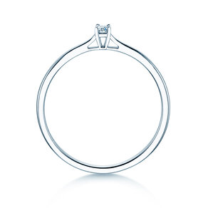 Verlovingsring Surprise in 14K witgoud met diamant 0,05ct H/SI