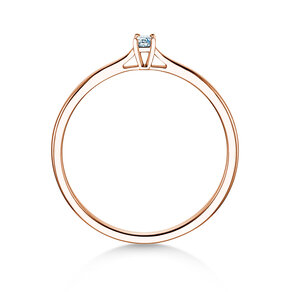 Verlovingsring Surprise in 9K roségoud met diamant 0,05ct G/SI