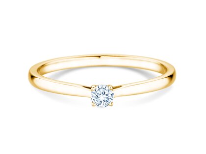 Verlovingsring Surprise in 14K geelgoud met diamant 0,10ct H/SI
